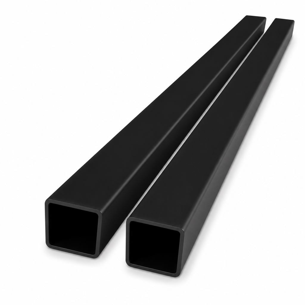2 x 50mm Black PVC Box Section 1 Metre Length