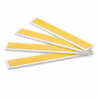 4 x 12mm White Adhesive Taped PVC Flat Bar x 1 Metre