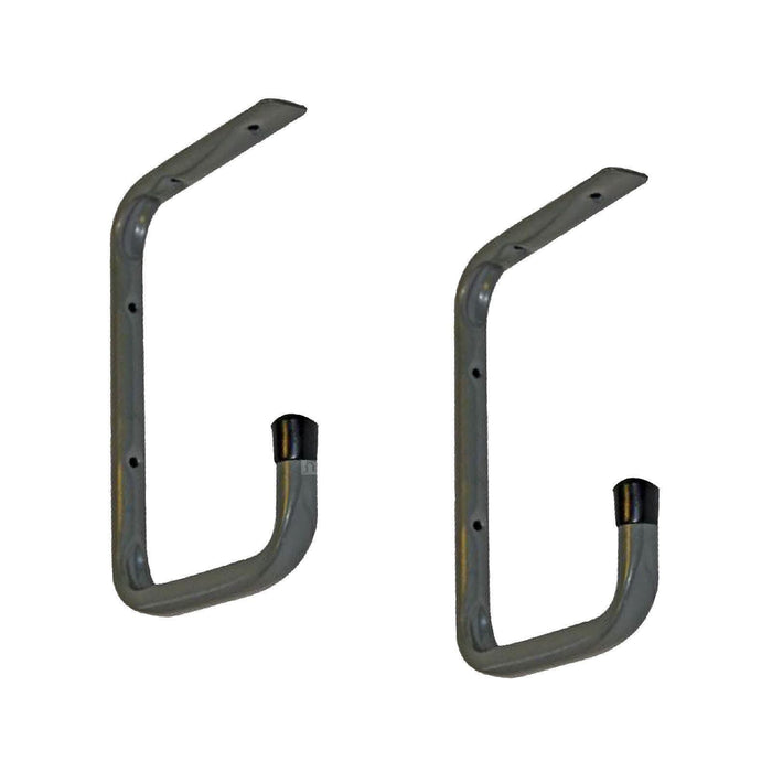 2 x Wall Mounted 240mm Hooks or Under Shelf Support Brackets for Garages & Sheds