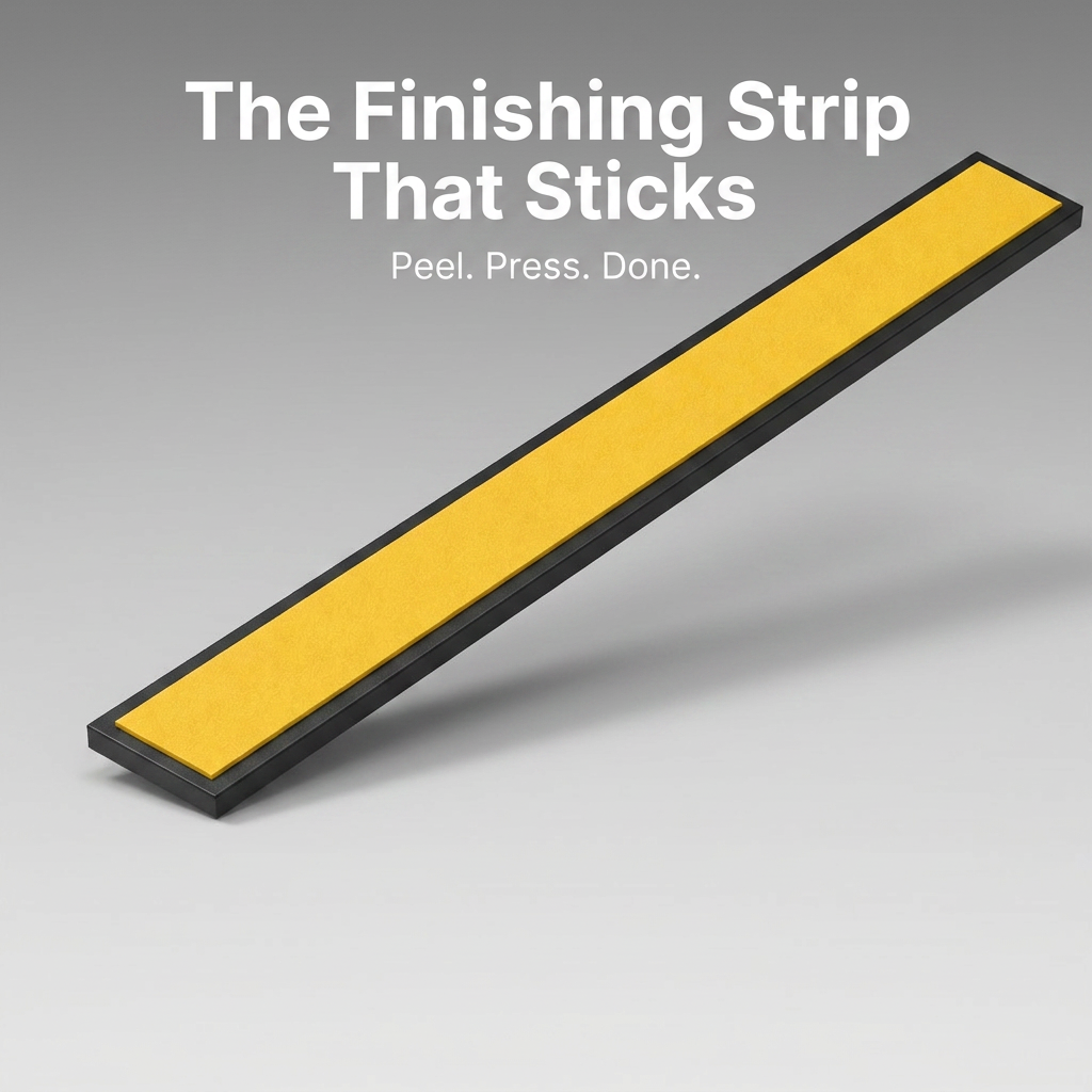 3 x 75mm Black Self-Adhesive Trim Strip x 1 Metre