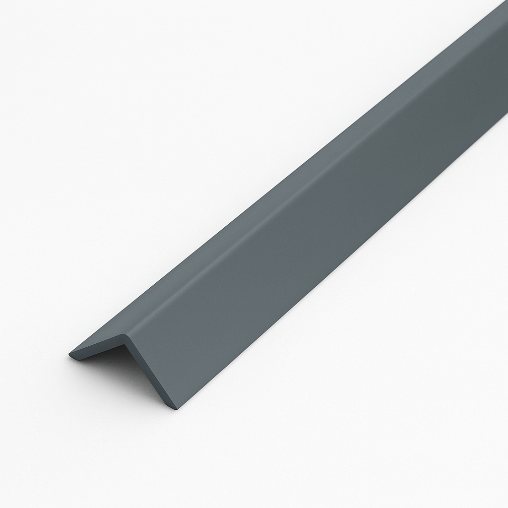 15 Pack Grey 1 Metre UPVC Plastic Rigid Angle 50 x 50mm Corner Cover Trim 90 Degree