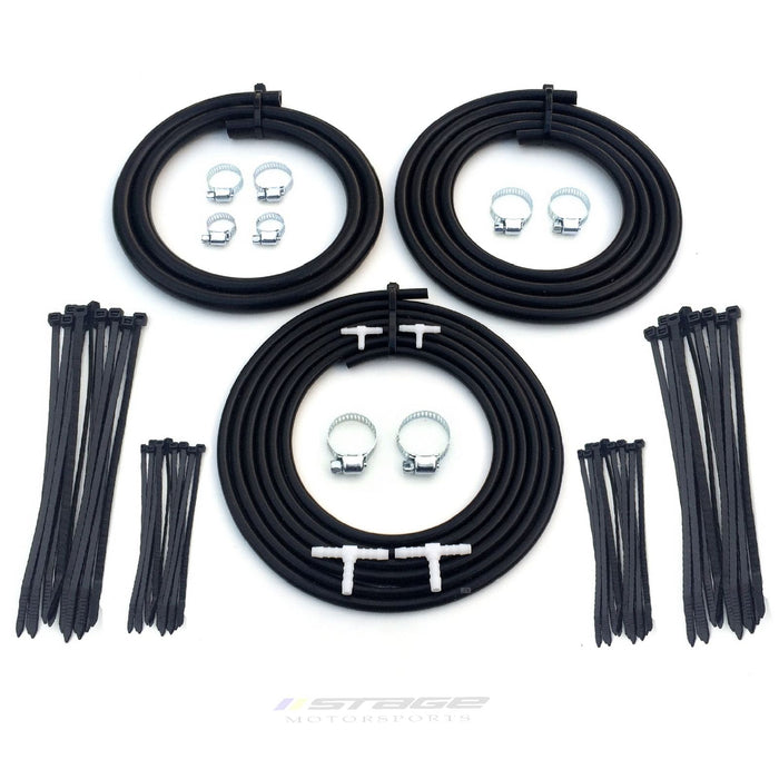 Nissan Skyline R33  GTS T  RB25 DET  Engine Bay Black Silicone Hose Dress Up Kit  (0504) ^^