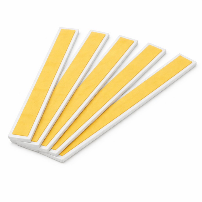 5 x 25mm White Adhesive Taped PVC Flat Bar x 1 Metre