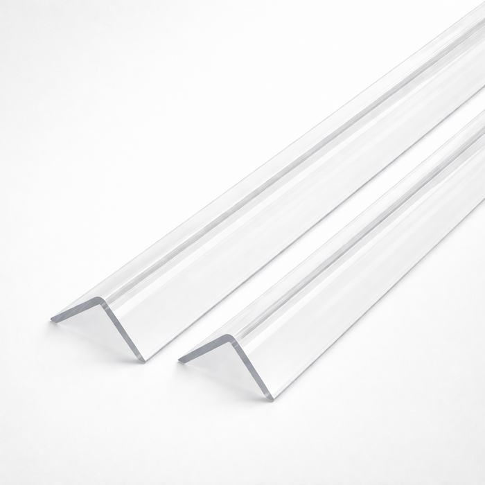 2 x 20x20mm Clear Angles x 1 Metre