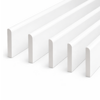 5 Pack White uPVC D-Mould Trim 45mm x 1m