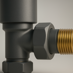 Kartell K-Rad Straight Modern Radiator Valve 15mm – Anthracite Grey – Single