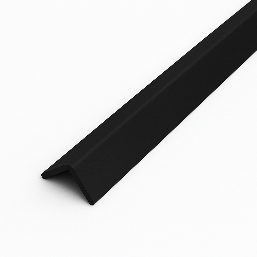 25 Pack Black 1 Metre UPVC Plastic Rigid Angle 50 x 50mm Corner Cover Trim 90 Degree