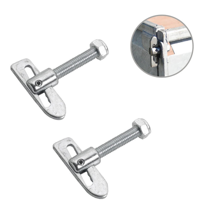 2 x Antiluce Fasteners 75mm Threaded Drop Lock Bolt On Catch for Trailers & Tailgates