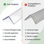 25 x 40x40mm Clear Angles x 1 meter