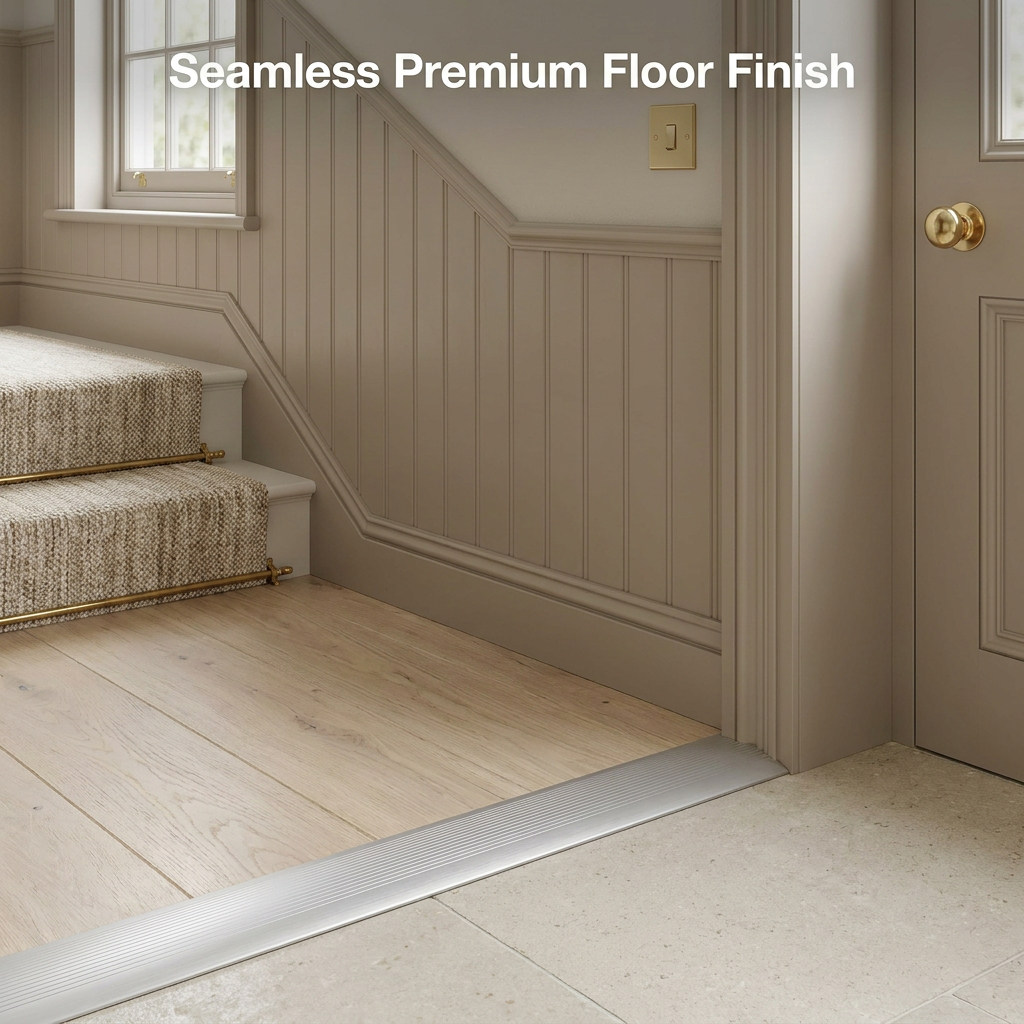 3 x Matt Silver Wide Cover Strip Floor Transition 38mm x 89.5cm