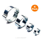 4 x W1 Double Ear Clamps  [ 3 - 5mm ]       (0100) ^^