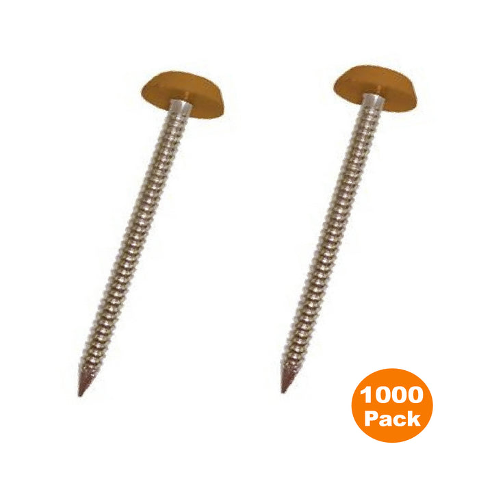 Light Oak / Tan UPVC Poly Top Pins Stainless Steel