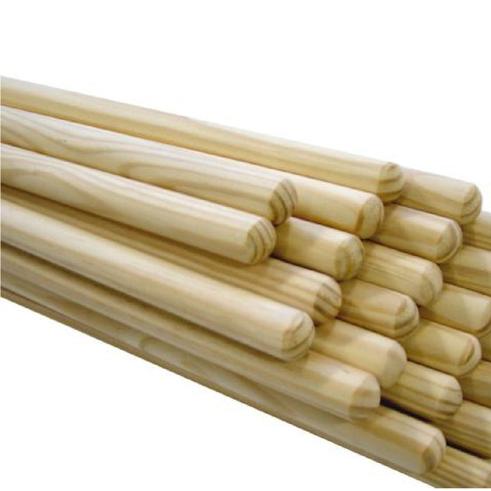 25 x Wooden Broom Handles / Mop Stales 1.2 Metres x 24mm