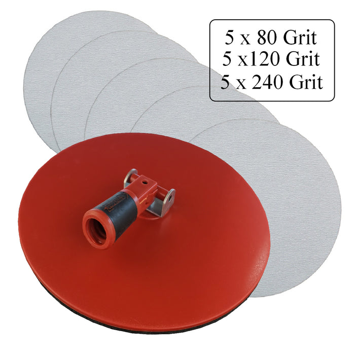 Hook and Loop Dry Wall Sander with 15 Mixed Grit Sanding Sheets