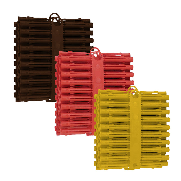 300 x Brown, Red & Yellow Wall Raw Plugs Expansion Fixings