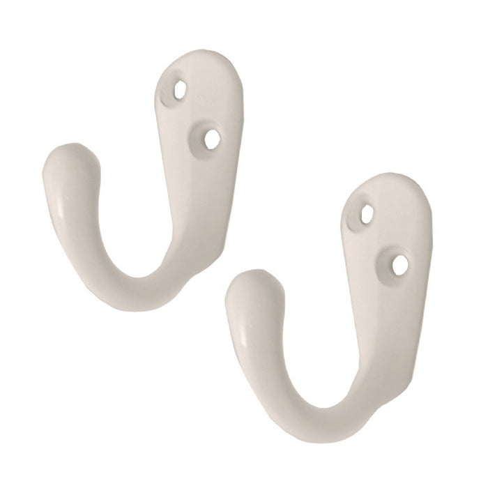 Satin White Single Robe Coat Hooks