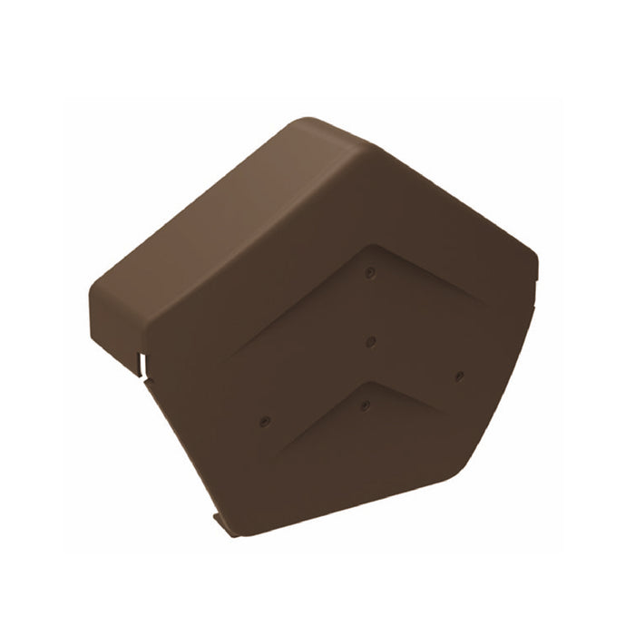 Brown Angled Ridge End Cap for Dry Verge Systems