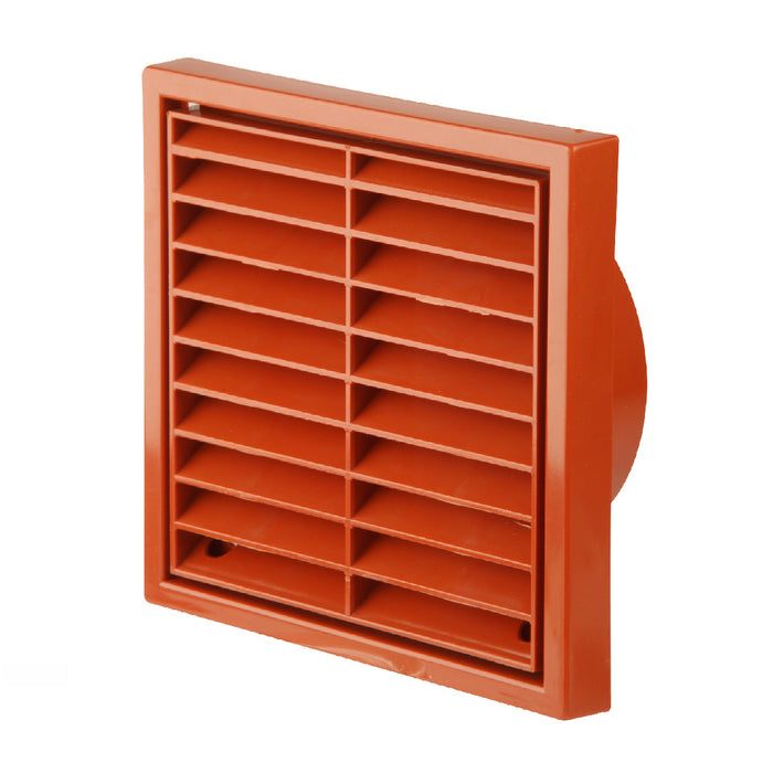 Manrose Standard Fan Terracotta Louvre 4 Inch Extractor Fan Ducting Kit