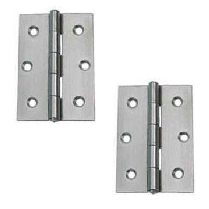 1 x Pair of 3 Inch (75mm) Steel Butt Door Hinges