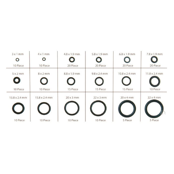 225 x Metric Nitrile O-Ring Gasket Seals