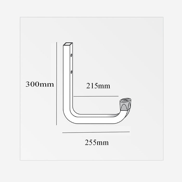 2 x 250mm Extra Large Storage Wall Hooks 40kg Galvanised Steel