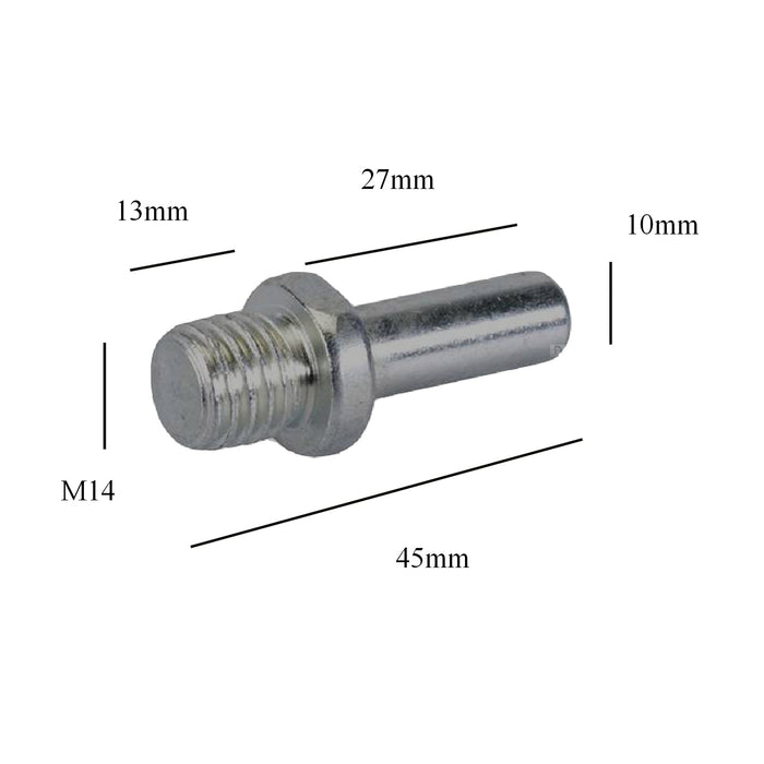 2 x Adaptors for Sanding Backing Pads M14 x 2 to 10mm Male