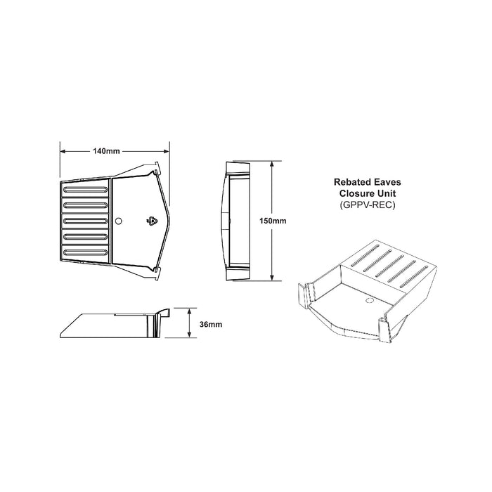 2 x Manthorpe Eaves Closure / Starter Units for Dry Verges