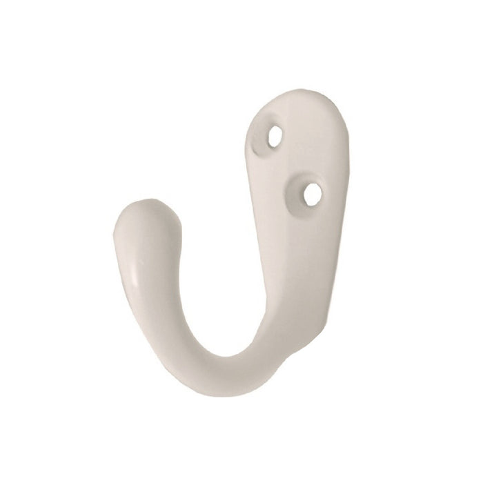 Satin White Single Robe Coat Hooks