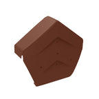 Terracotta Angled Ridge End Cap for Dry Verge Systems
