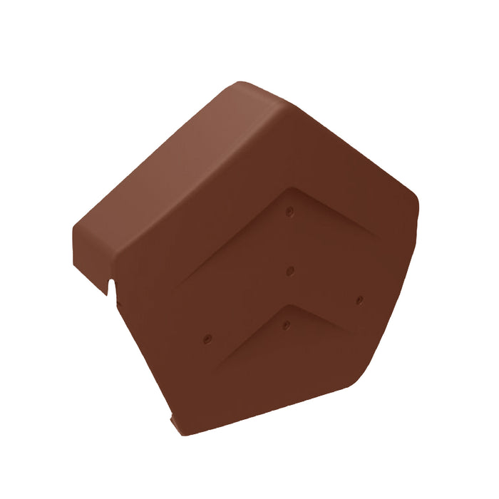 Terracotta Angled Ridge End Cap for Dry Verge Systems