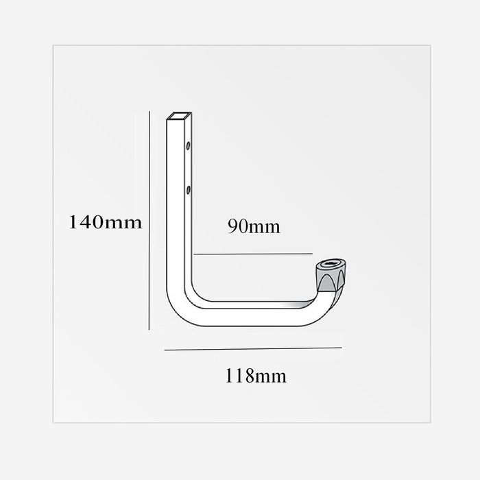 2 x 115mm Storage Wall Hooks 60kg Galvanised Steel