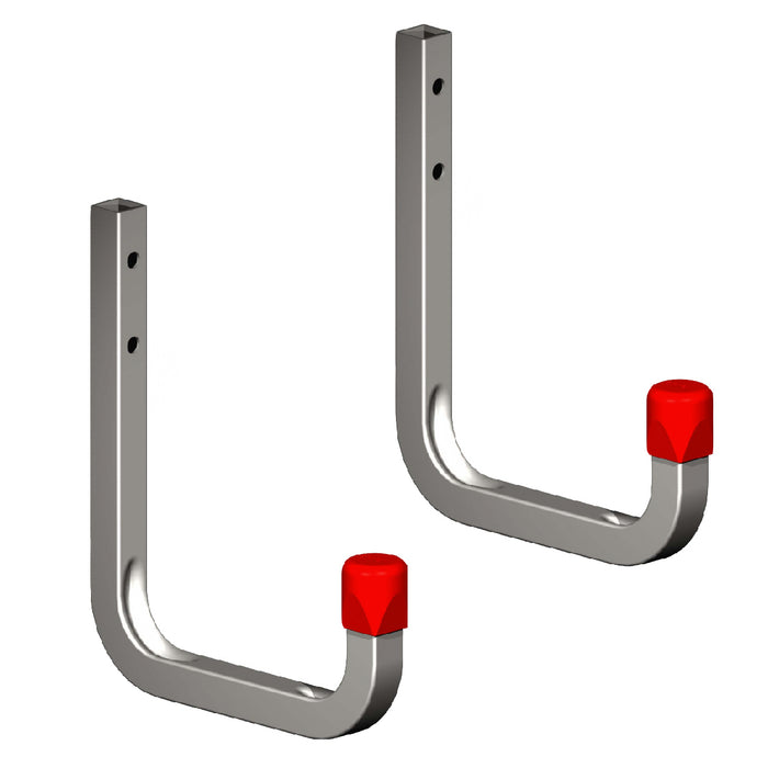 2 x 115mm Storage Wall Hooks 60kg Galvanised Steel