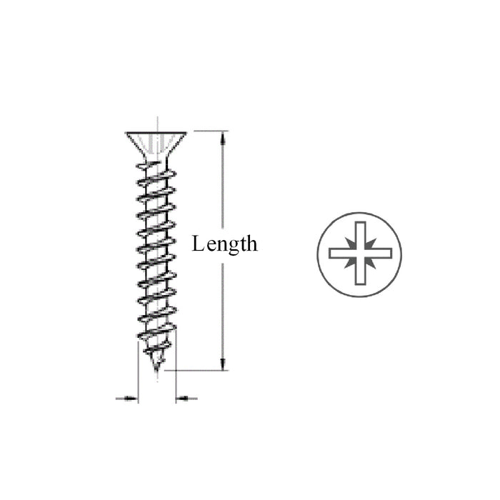 200 x Pozi Screws & Red Raw Fixing Plugs, 4.2 x 38mm Countersunk