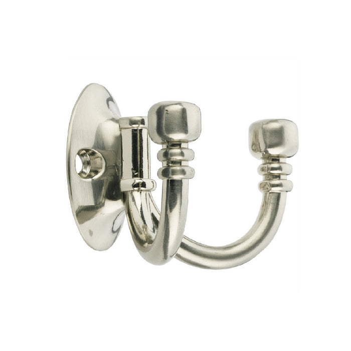 Satin Nickel Ball End Double Coat Hooks