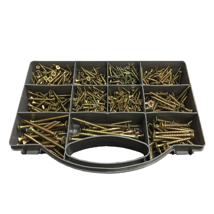 780 x Assorted Pozi Countersunk Screws, Twin Threaded