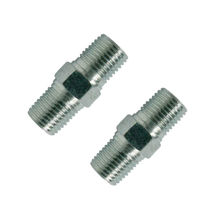 2 x Air Line 1/4 Equal Union BSPT Connectors