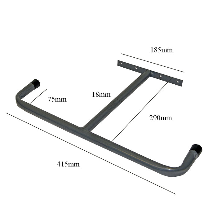 2 x Ceiling Mounted 415mm Overhead Storage Hooks