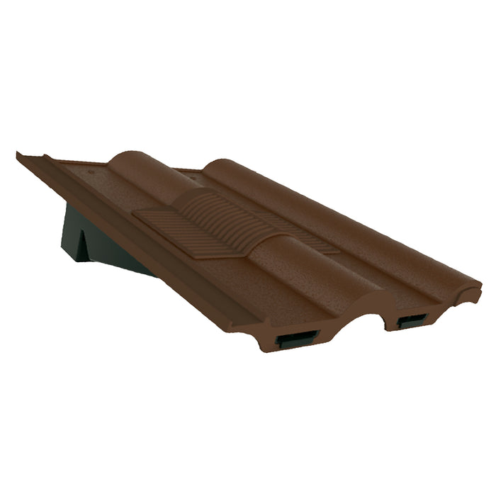 Brown Double Roman Roof Tile Vent & Adapter for Marley Redland Sandtoft