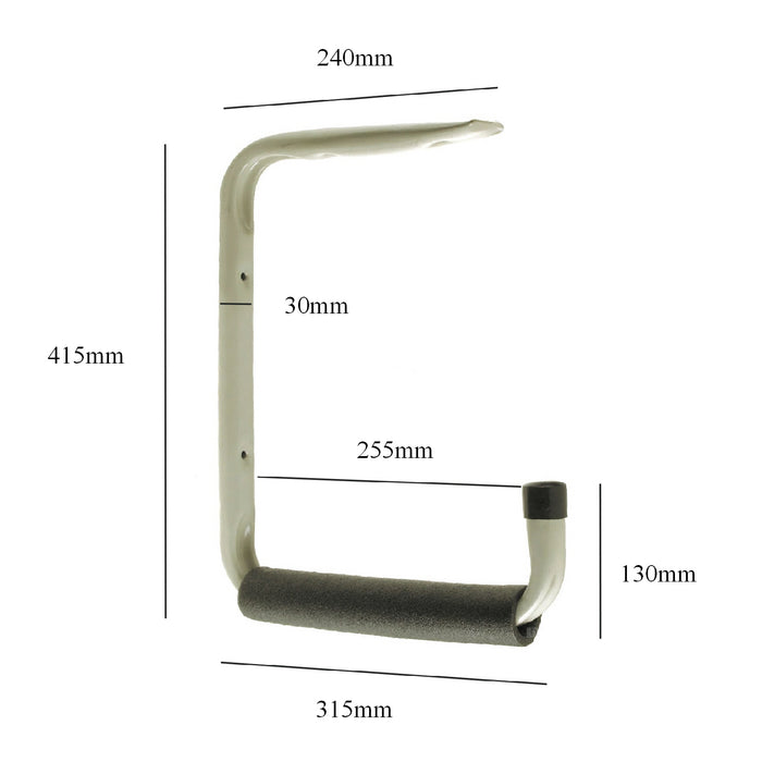 2 x Giant Heavy Duty 415mm Storage Hooks with Shelf Support Bracket