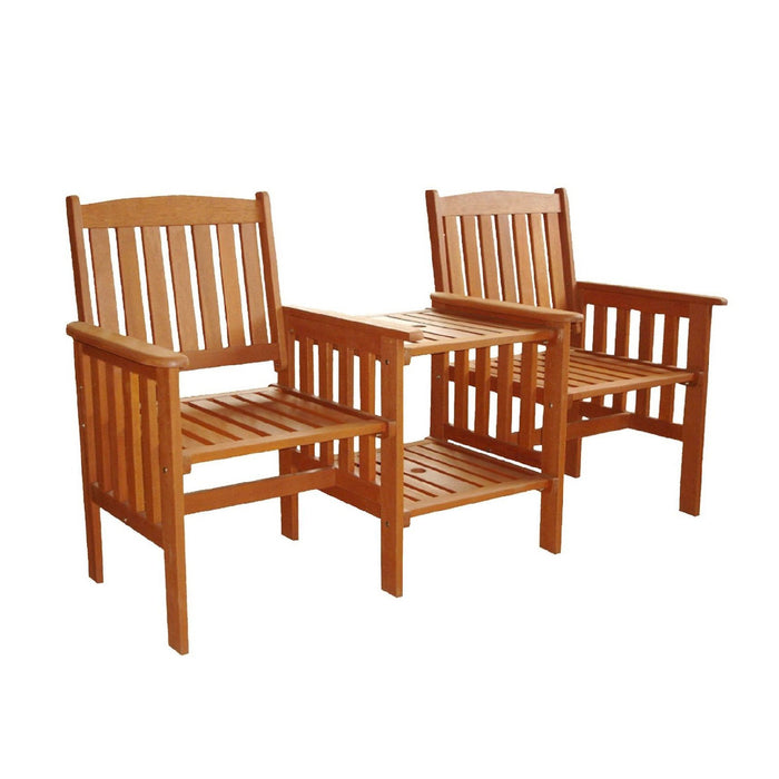 Hardwood 2 Seater Wooden Companion Set Garden