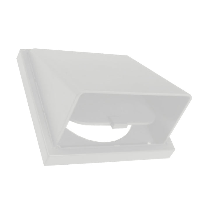 White Hooded Extractor Fan Air Vent Cowl for 4 Inch Ducting