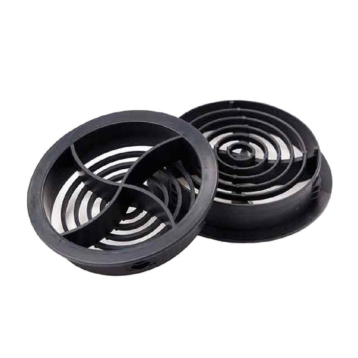 Black Plastic 70mm Round Soffit Air Ventilation Roof Discs <br> Menu Options