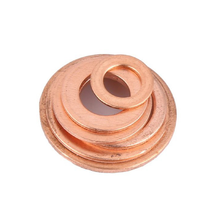 110 x Assorted Copper Washers 6-16mm for sealing fluids and liquids