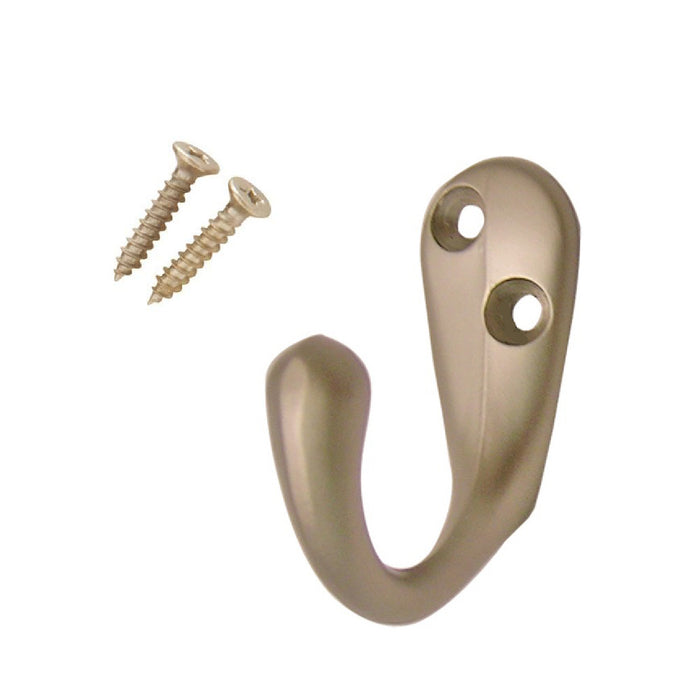 Satin Nickel Single Robe Coat Hooks