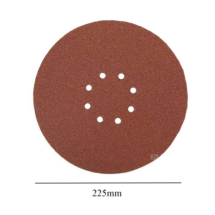 Punched Sanding Discs 225mm Large Orbital Sander Pads