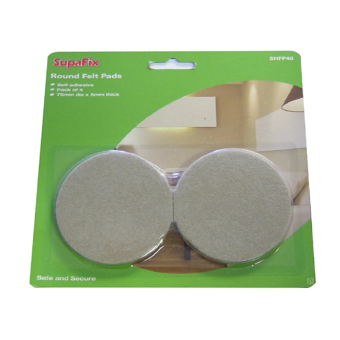 4 x Self Adhesive Felt Pad Guards / Furniture Floor Protection