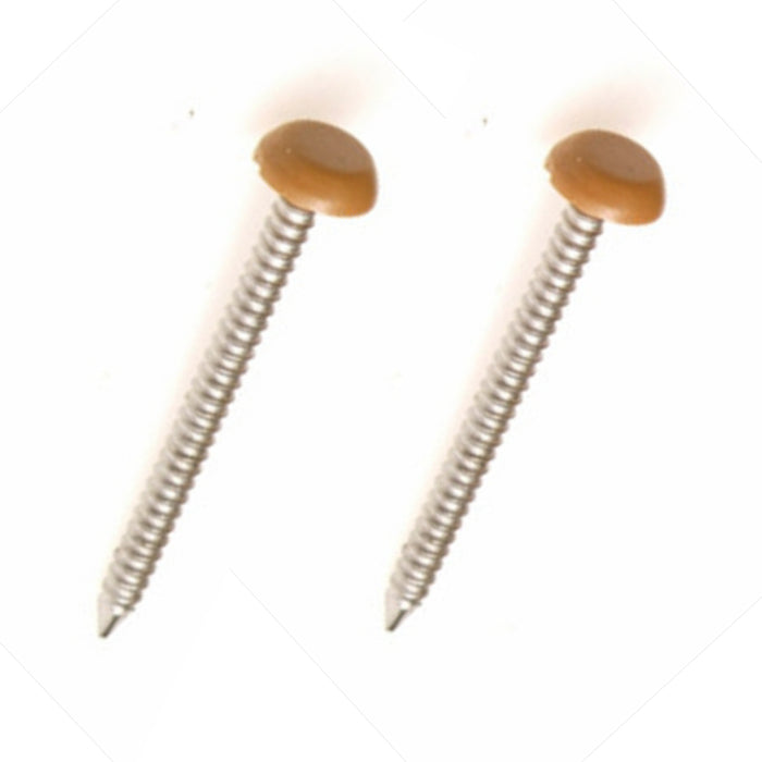 Light Oak / Tan UPVC Poly Top Pins Stainless Steel