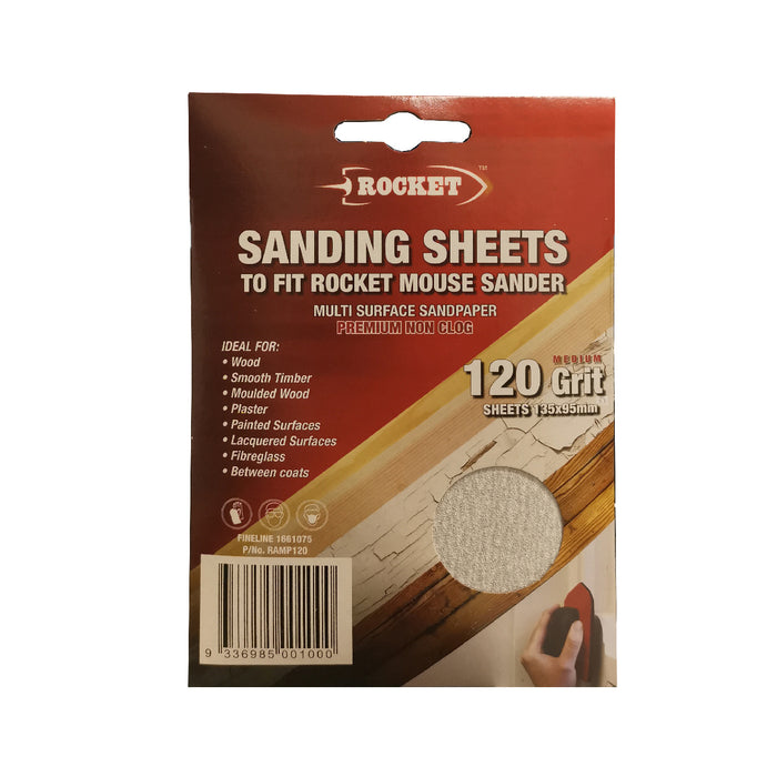 Hook and Loop 135 x 95mm Mouse Sanding Sheets