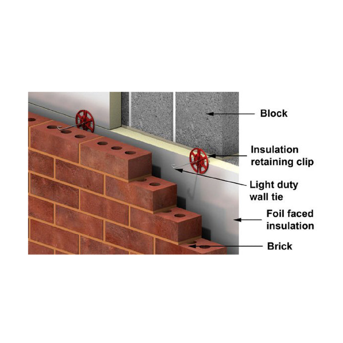 250 x Insulation Retaining Discs Cavity Wall Tie