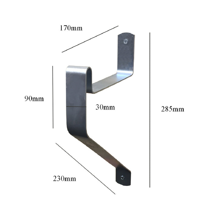 2 x Ladder Storage Hooks, Wall Mounted Brackets